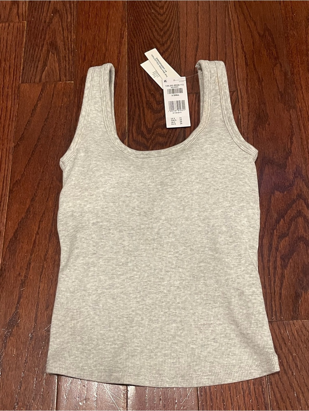 Women's Ribbed Tank Top - Light Gray